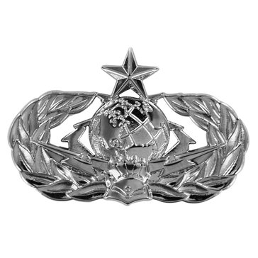 USAF Breast Badge Mirror Finish Senior Cyberspace