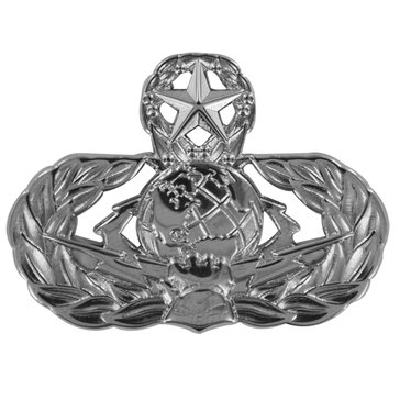 USAF Breast Badge Mid Size Master Cyberspace Support