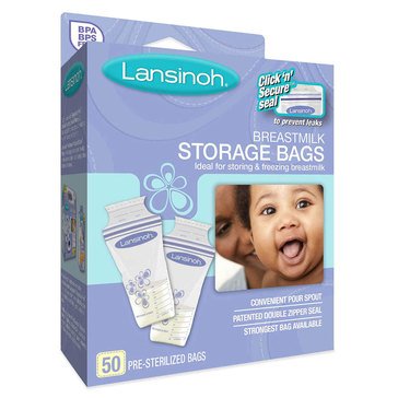 Lansinoh Breast Milk Storage Bags, 50-count