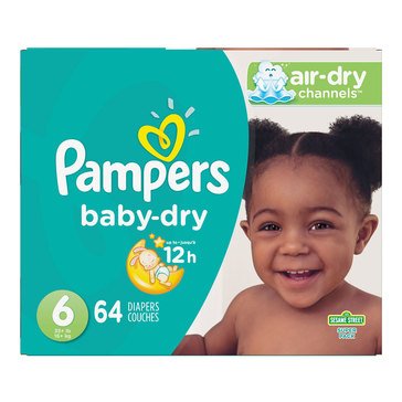 Pampers Baby Dry Diapers Size 6 - Super Pack, 64ct