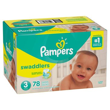 Pampers Swaddlers Diapers Size 3 - Super Pack 78ct