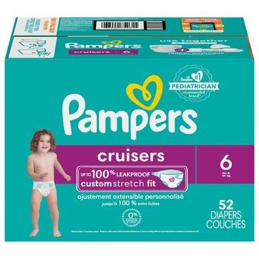 Pampers Cruisers Size 6 Diapers, 52-count