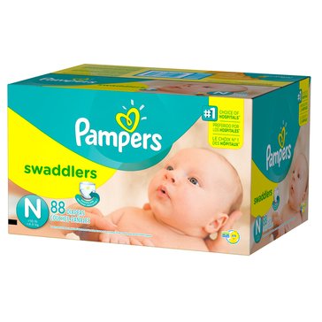 Pampers Swaddlers Newborn Diapers, 84-count