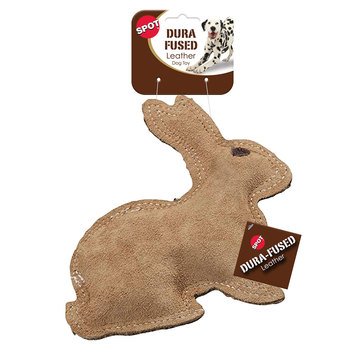 Ethical Pet Dura Fused Leather Rabbit Dog Toy