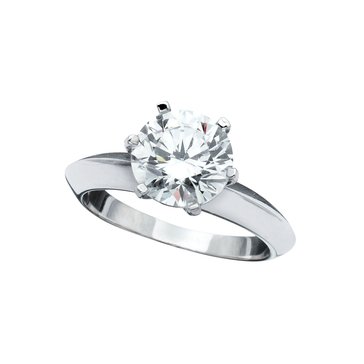 Crislu Classic Brilliant CZ Solitaire Ring