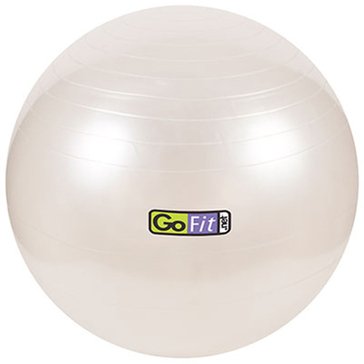 GoFit Stability Exercise Ball 65cm with Pump & Exercise Poster - White