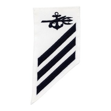 E3 Combo (SO) Rating Badge on White CNT for Special Warfare Operations