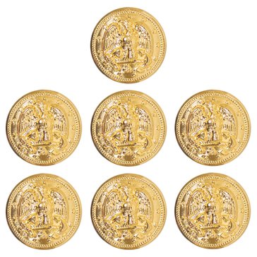 Buttons 40 Ligne Gold with Toggles for Overcoat SET of 7