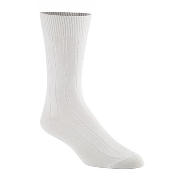 SOCK DRS 10-13 WHT COT/NYL 2PK