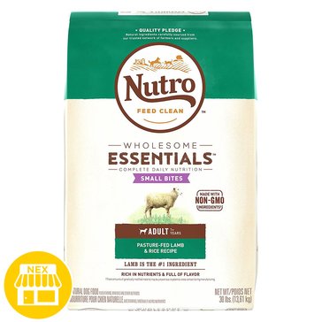 Nutro Natural Choice Small Bites, Adult, Lamb and Rice Dry Dog Food, 30lb