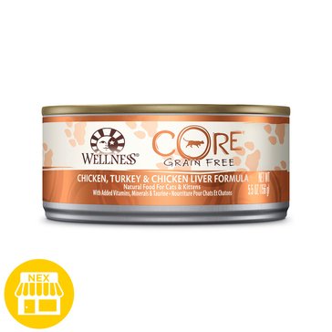 Wellness Core Canned Turkey And Chicken Liver Cat Food, 5.5oz