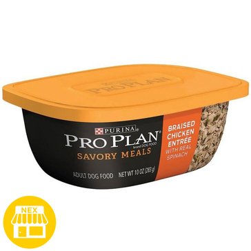 Purina Pro Plan Savory Braised Chicken With Spinach Dog Food, 10oz