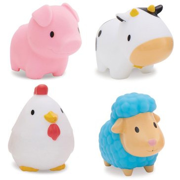 Munchkin Squirtin Barnyard Friends Bath Toys, 4-Pack