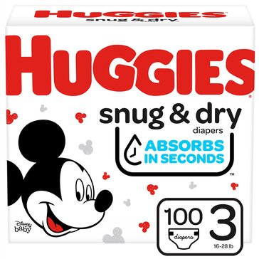 Huggies Snug & Dry Super Pack 100-Count Diapers, Size 3