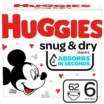 Huggies Snug & Dry Size 6 Diapers, 62ct