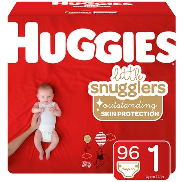 Huggies Little Snugglers Jumbor Pack 96-Count Diapers, Size 1