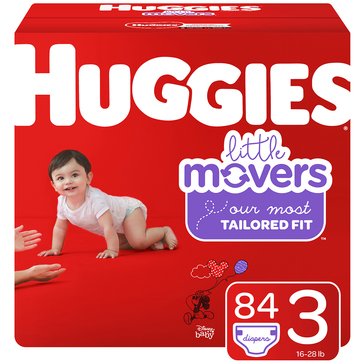 HuggiesLittle Movers Super-Pack 84-Count Diapers, Size 3