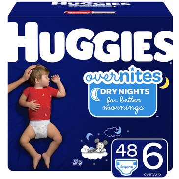 Huggies� Little Movers� Overnites 48-Pack Super Pack Diapers, Size 6