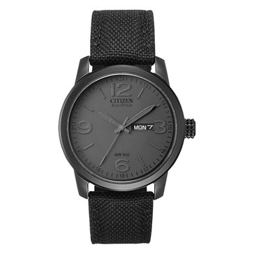 Citizen Men's Chandlerb Black Nylon Strap Eco-Drive Watch