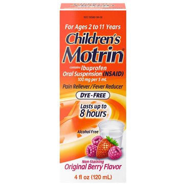 Motrin Children's 2+ Original Berry Dye-Free Liquid, 4oz