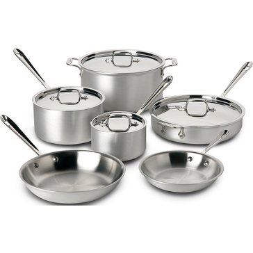 All-Clad d5 Brushed Stainless Steel 10-Piece Cookware Set