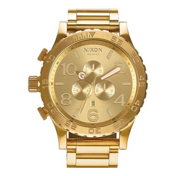 Nixon Men's Gold Bracelet Chronograph Watch