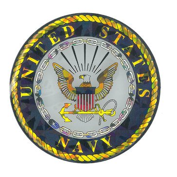 Mitchell Proffitt US Navy Crest Reflect Dome Decal