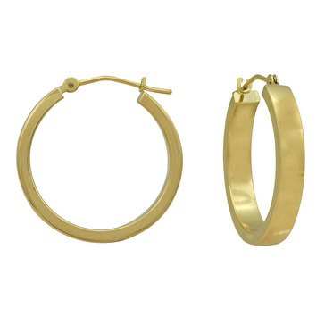 18K Yellow Gold Hoop Earrings